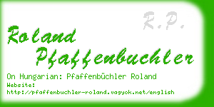 roland pfaffenbuchler business card