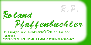 roland pfaffenbuchler business card